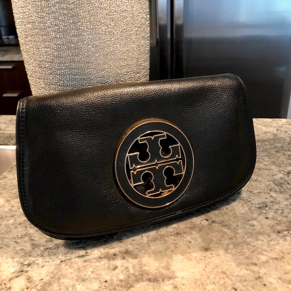 Tory Burch Black Reva Clutch